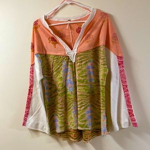 Free People long sleeve flowy lightweight top, size x-small